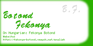 botond fekonya business card